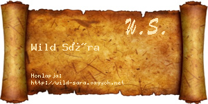 Wild Sára névjegykártya