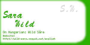 sara wild business card